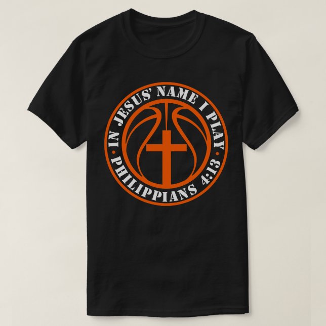 Basketball and Jesus Christian Basketball Player P T-Shirt (Design Front)