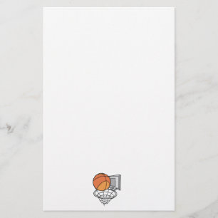 basketball and net vector graphic stationery
