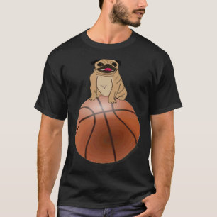 Basketball and Pug Dog Lover 595 T-Shirt