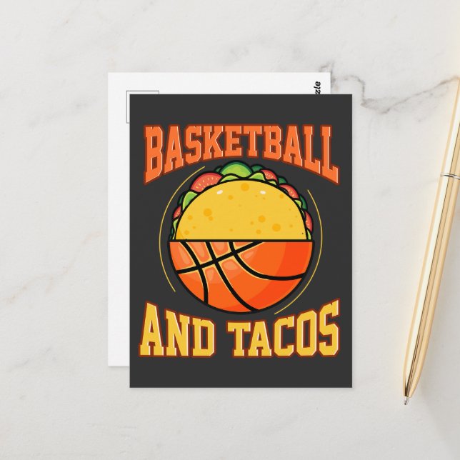 Basketball And Tacos Postcard (Front/Back In Situ)
