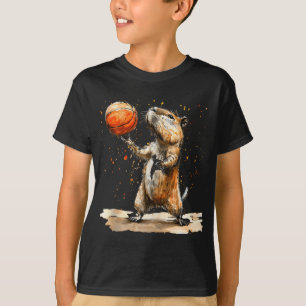 Basketball Animal Art Basketball Hoop Bball Player T-Shirt