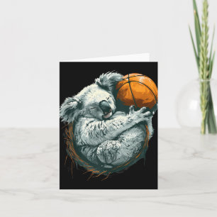 Basketball Animal Art Drawing Koala Basketball Pla Card