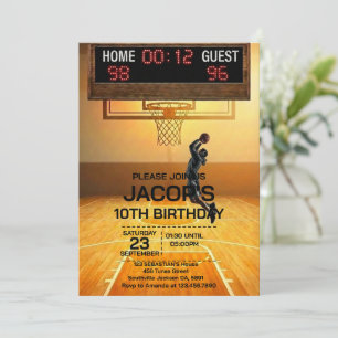 Basketball Any Age Birthday Invitation