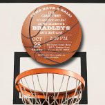 Basketball Any Age Birthday Invitation<br><div class="desc">Celebrate in style with these trendy birthday invitations. The design is easy to personalise with your special event wording and your guests will be thrilled when they receive these fabulous invites.</div>