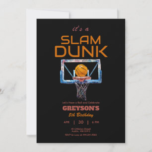 Basketball Any Age Birthday Invitation