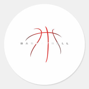 Basketball Apparel - Basketbal Art Classic Round Sticker