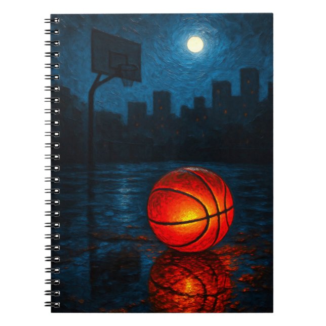 Basketball Art Notebook - Sports Design Journal (Front)