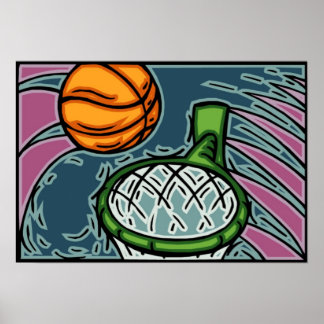 Basketball Art Poster