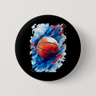 Basketball Art Poster Graphic 1 6 Cm Round Badge