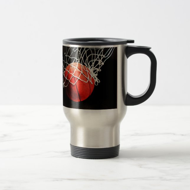 Basketball Art Travel Mug (Right)