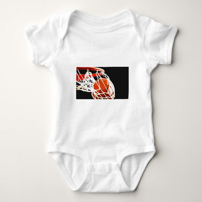 Basketball Artwork Baby Bodysuit (Front)