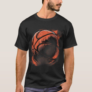Basketball Artwork Basketball Hoop Drawing Bball P T-Shirt
