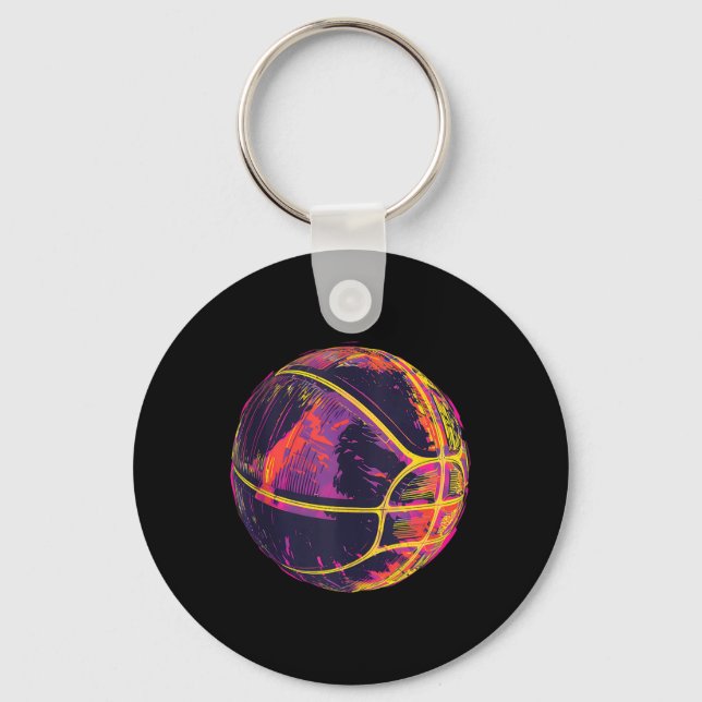 Basketball Artwork Basketball Lover Bball Player D Key Ring (Front)