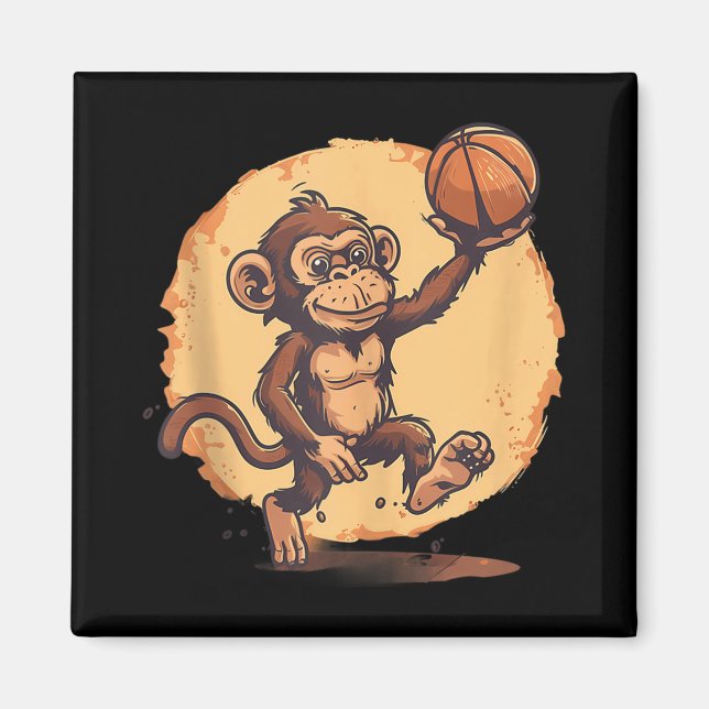 Basketball Artwork Basketball Player Drawing Cute  Magnet (Front)