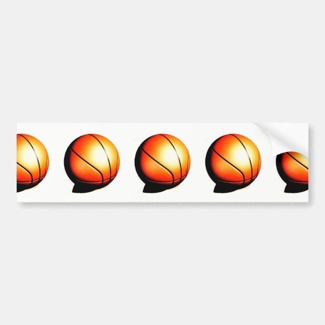 Basketball Artwork Bumper Sticker (Front)