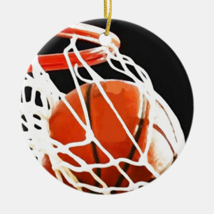Basketball Artwork Ceramic Tree Decoration