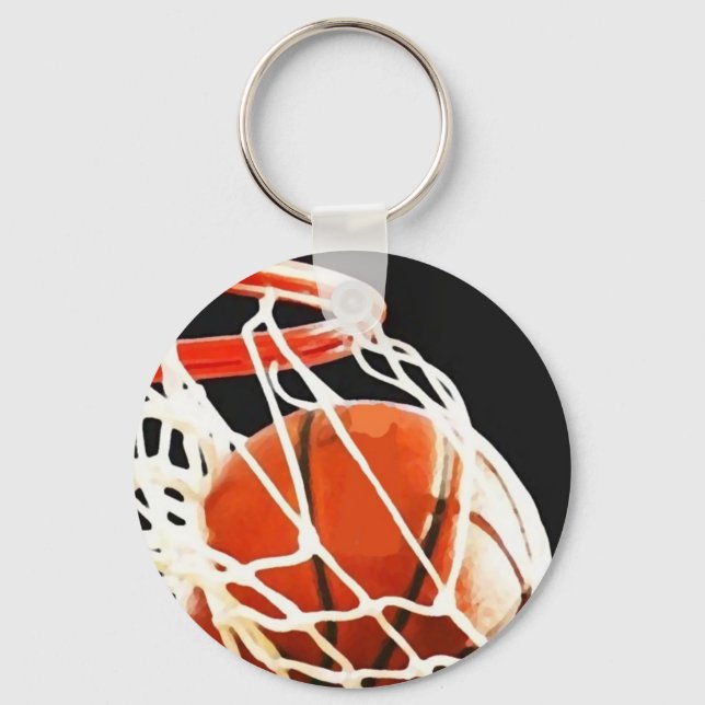Basketball Artwork Key Ring (Front)