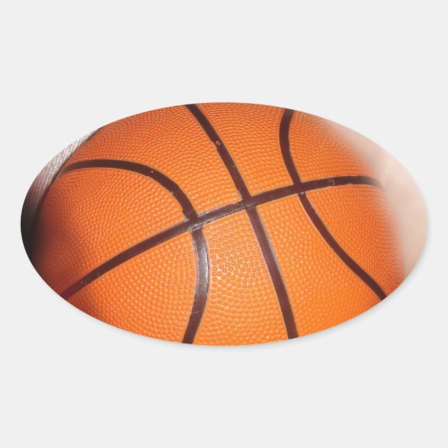 Basketball Artwork Oval Sticker (Front)