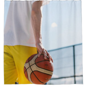 Basketball Artwork Shower Curtain