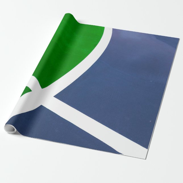 Basketball Artwork Wrapping Paper (Unrolled)