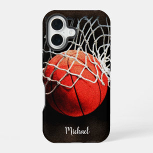Basketball Artwork Your Name iPhone 16 Case