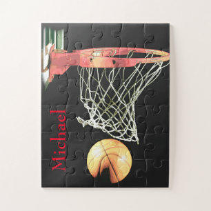 Basketball Artwork Your Name Jigsaw Puzzle