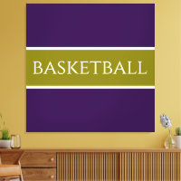 BASKETBALL Athletic Purple Golden Olive Stripes 