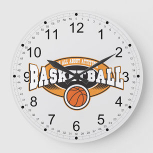 Basketball Attitude Large Clock