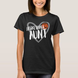 Basketball Aunt Heart T-Shirt