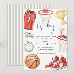 Basketball Baby Shower Invitation