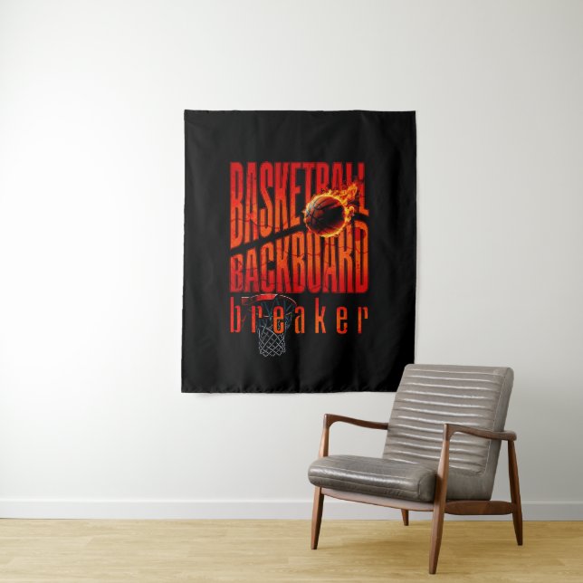 Basketball Backboard Breaker Tapestry (In Situ)