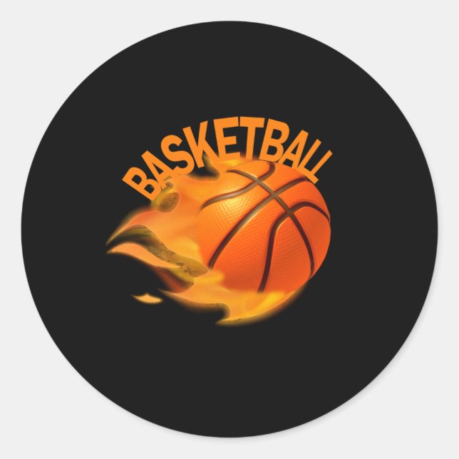 Basketball Ball 2  Classic Round Sticker (Front)