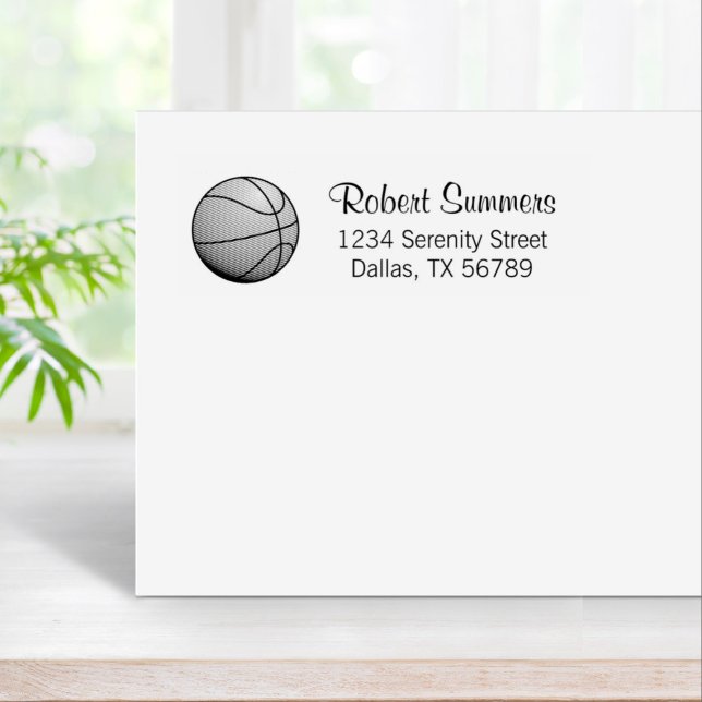Basketball Ball Address Rubber Stamp (Creator Uploaded)