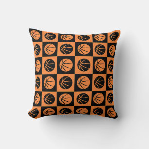 Basketball Ball Chequered Seamless Pattern  Cushion