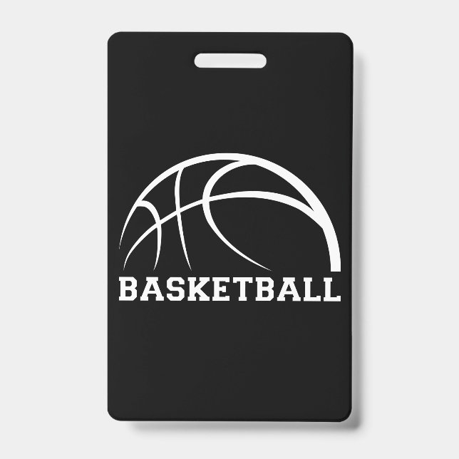Basketball Ball Design ID Badge (Front)