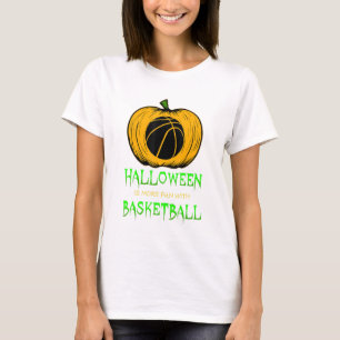 Basketball Ball Halloween Pumpkin Jack O Lantern F T-Shirt