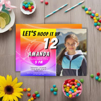 Basketball Ball Hoop it up Sports Photo Birthday
