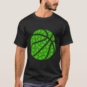 Basketball Ball Irish Shamrock Lucky Clover St Pat T-Shirt