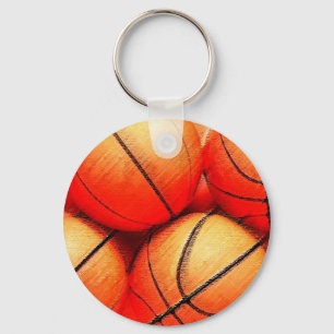 Basketball Ball Key Ring