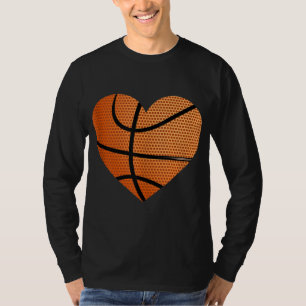 Basketball Ball Love Heart Mum Dad Sports Player F T-Shirt