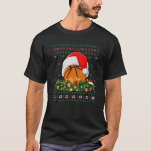 Basketball Ball Lover Xmas Ugly Basketball Christm T-Shirt