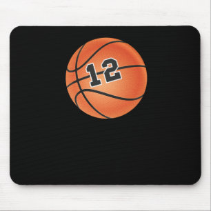 Basketball Ball Number 12 Mouse Pad