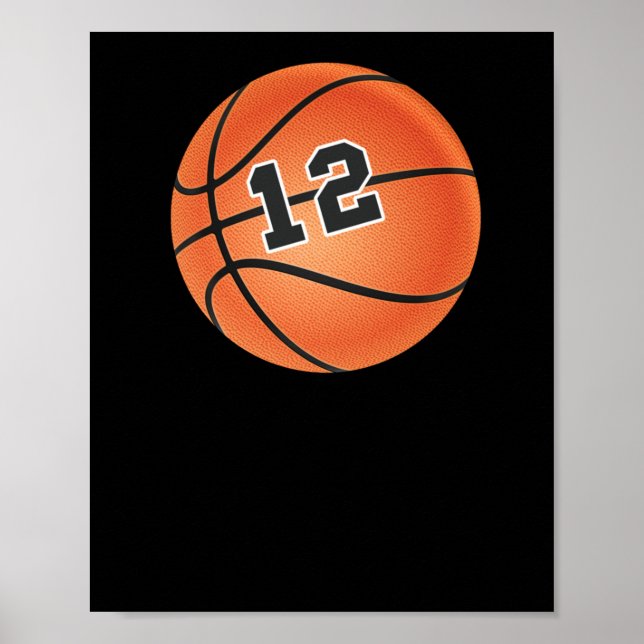 Basketball Ball Number 12  Poster (Front)