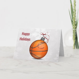 basketball ball ornament Holiday Greetings Card