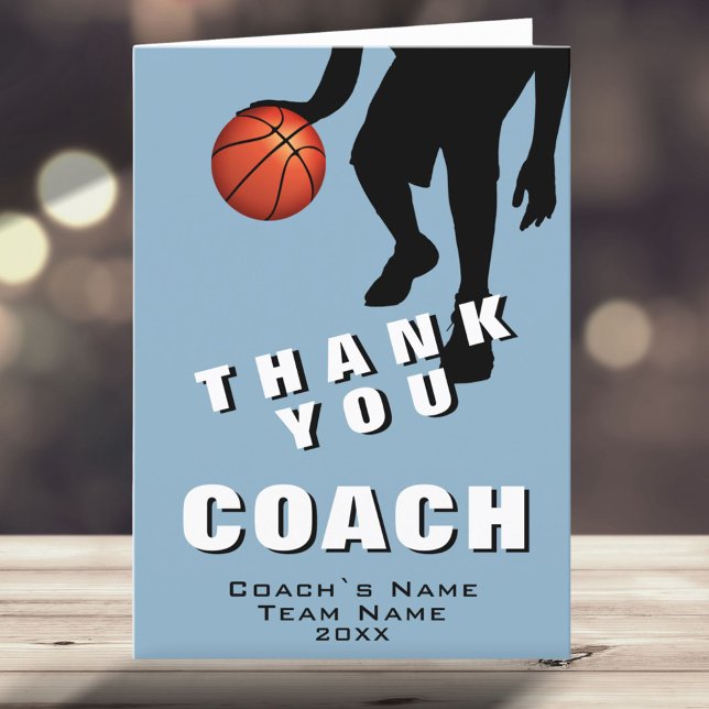 Basketball Ball Player Basketball Coach  Thank You Card (Creator Uploaded)