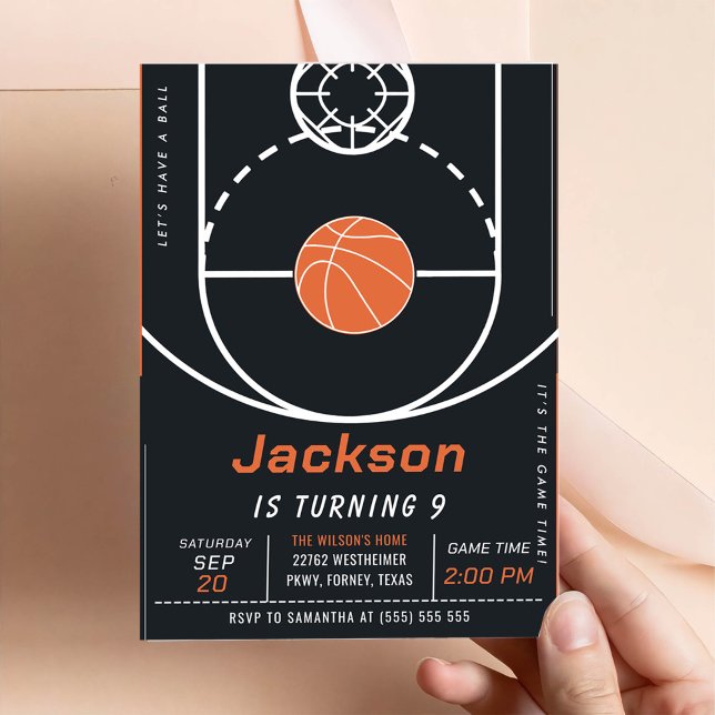 Basketball Ball Sports Birthday Invitation (Creator Uploaded)