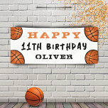 Basketball Ball Sports Kids Birthday Party Banner<br><div class="desc">Basketball Ball Sports Birthday Party Banner for kids. Personalise the banner with your name and make a cool birthday party banner for a boy or a girl who loves basketball.</div>