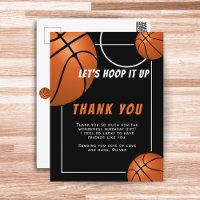 Basketball Ball Sports Kids Birthday Thank you