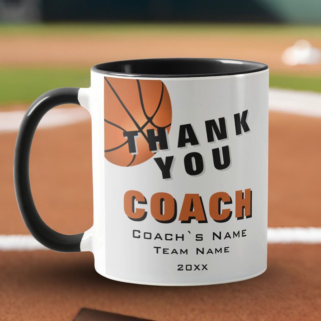Basketball Ball Thank you Coach  Mug (Creator Uploaded)