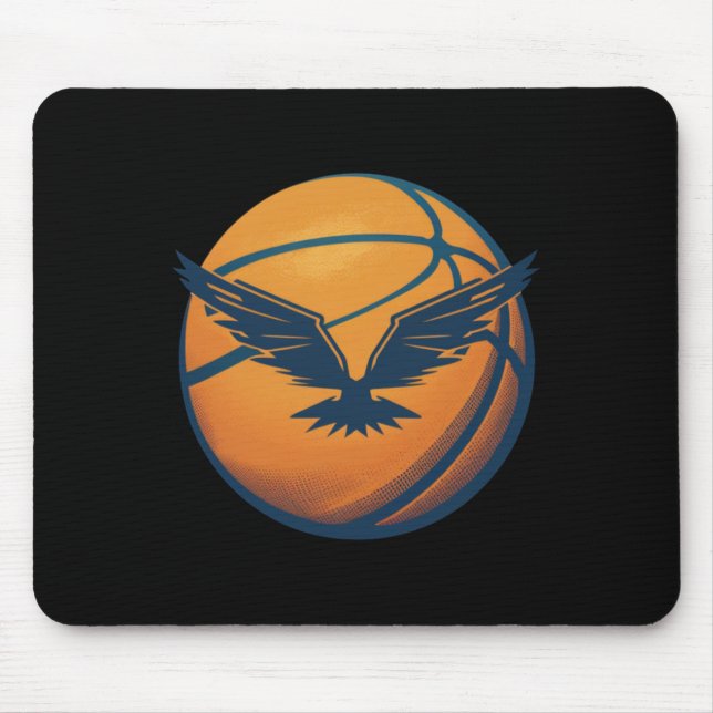 Basketball Ball With Eagle  Mouse Pad (Front)